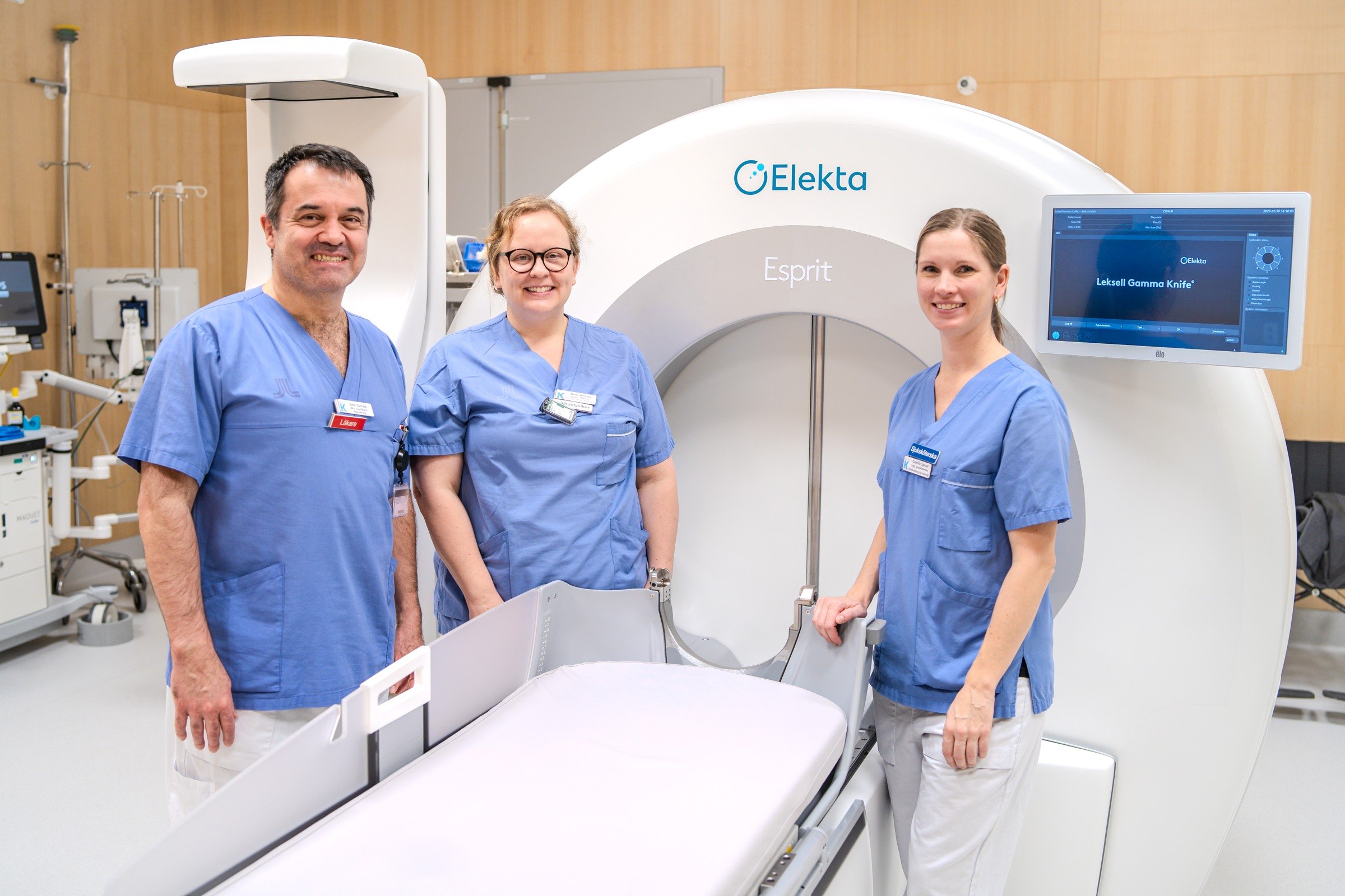 Image of the gamma knife at Karolinska, Solna.