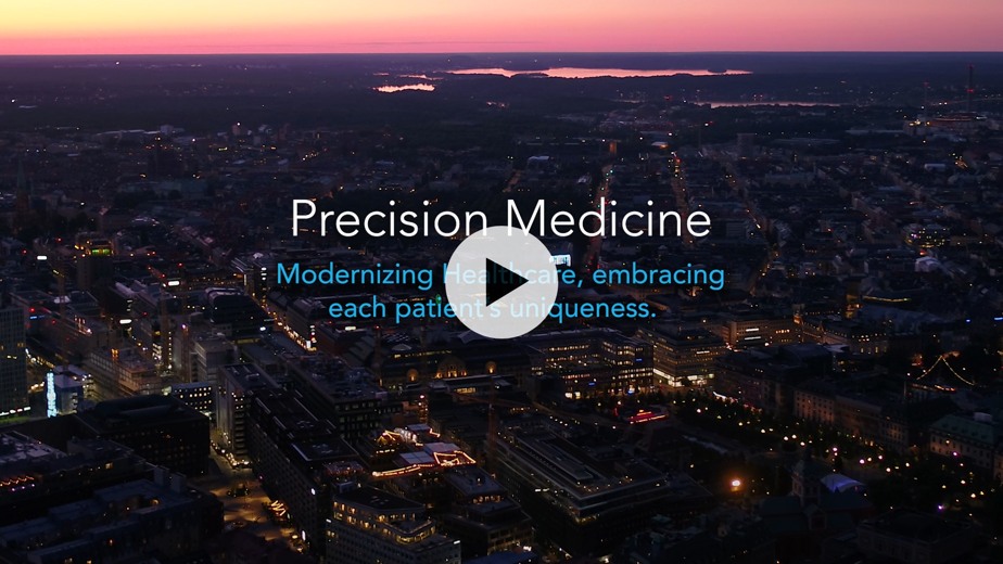 Thumbnail of the film telling the story how Karolinska works with precision medicine.